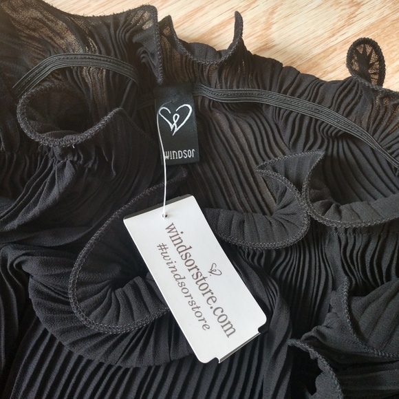 Black Ruffle Top - Picture 3 of 9